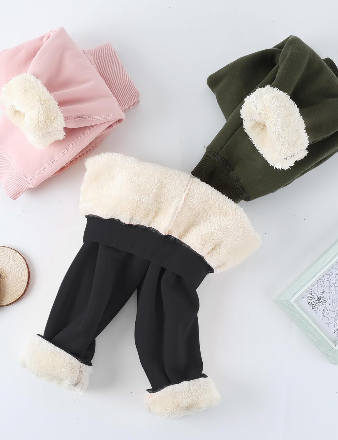 Gihuo Unisex Boys Girls Winter Warm Sherpa Lined Sweatpants Jogger - Image 3