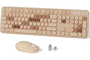 Aesthetic Keyboard and Mouse: Retro Nostalgia in Pastel Hues