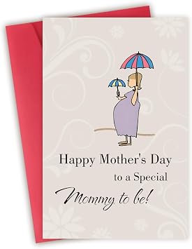 Mommy To Be Mothers Day Card, Pregnant Mom Mothers Gifts, First Mothers Day Cards for Wife, Pregnancy Announcement Card, New Mom Gifts