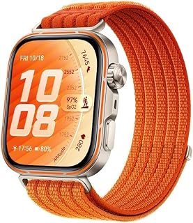 Huawei Relógio inteligente FIT 5 Pro com GPS, ECG, NFC, vidro de safira, 3000 nits, esportes ao ar livre, monitoramento de saúde, tempo de execução de 10 dias, 5 ATM, iOS e Android, laranja