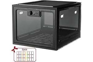 Compact Combo Locker Box for Personal Belongings (1 Pack/Black)