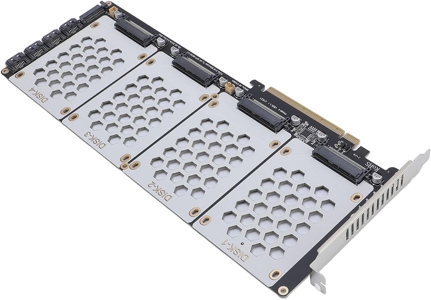 Zunate U.2 NVME to PCIe 4.0 Adapter Card X8 SFF-8639 for 2.5in Hard Disk, High Speed Internal Expansion for Computer with Stable PCB and Easy Install, Supports PCIe 4.0 X8 X16