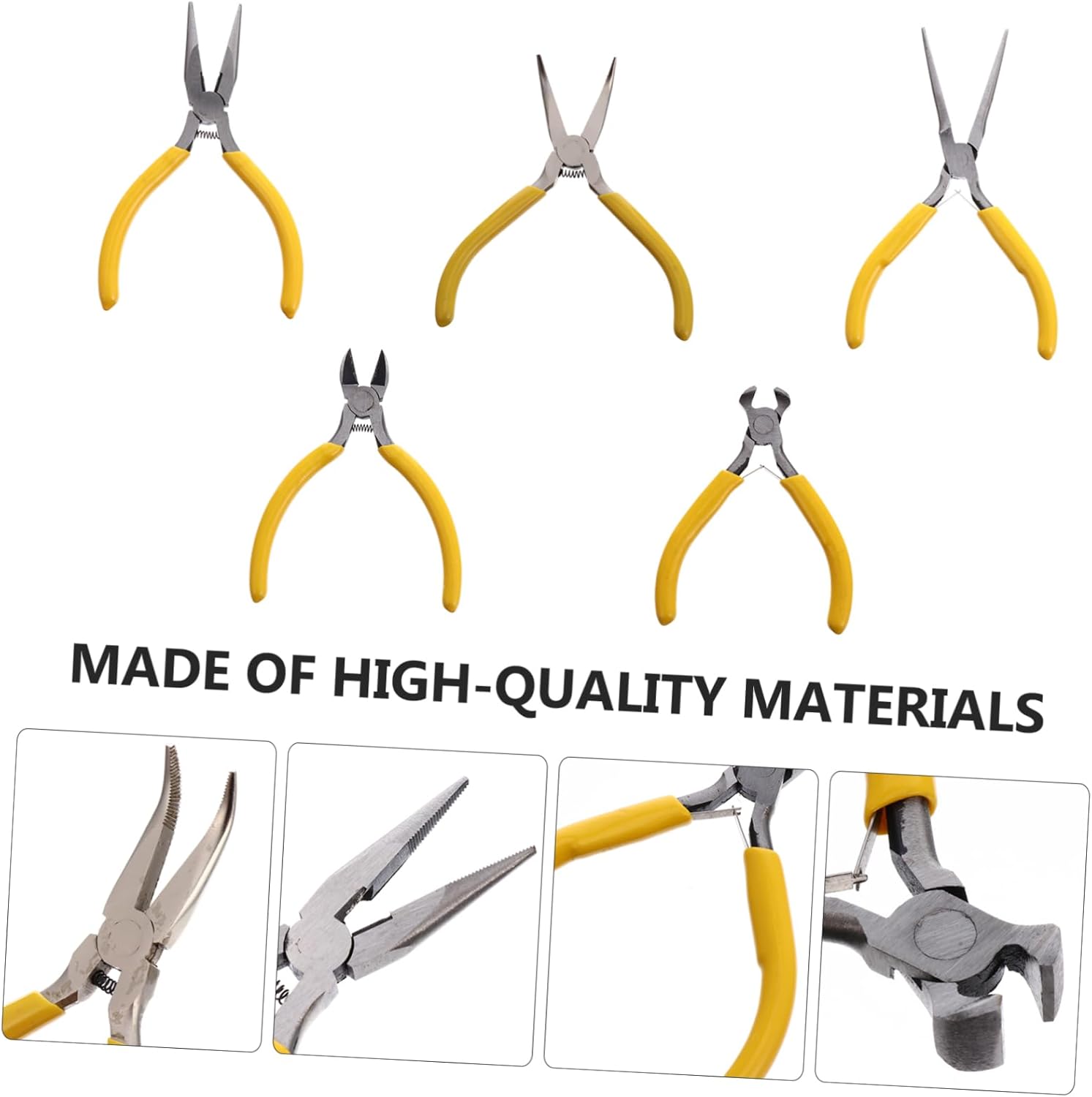 Angoily 5pcs Mini Jewelry Pliers Jewelry Making Clamp Tool Diy Craft Plier Beading Pliers Comfortable Handle