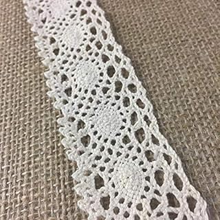 Cluny Trim Lace Natural Cotton 1.5" Wide, 3 Yards. Ivory Yardage Vintage Antique Irish Edging, Multi Use: Garments Arts Crafts Costumes DIY Sewing, Ivory - Amore Fabrics