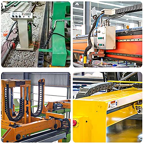 39.3 Inch Carrier Drag Chain Cable Wire R18 10X20Mm (Inn H X W) Plastic Black Open Type For Cnc Router Mill And 3D Printer,Wire Carrier Cable With Extra 1 Pair Connectors,1Pc Screwdriver,12 Screws #TOP1