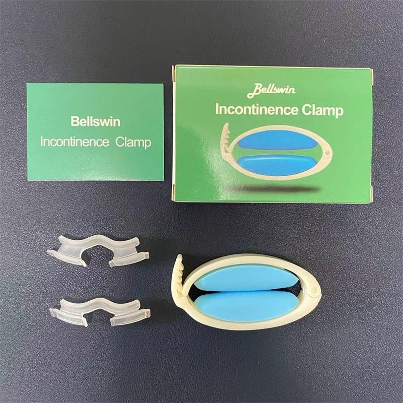 Abrazadera de incontinencia urinaria masculina, silicona y material plástico, presión ajustable, ideal para la vida diaria (A)