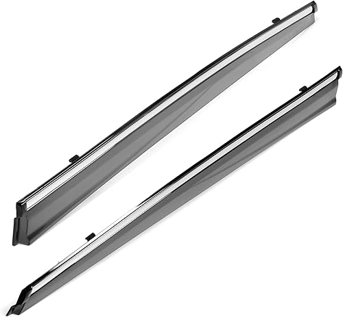 Miniatura 9 de IKON MOTORSPORTS - Visera de ventana compatible con Nissan Altima 2013-2018, policarbonato teñido ahumado y semitransparente con ribete cromado,