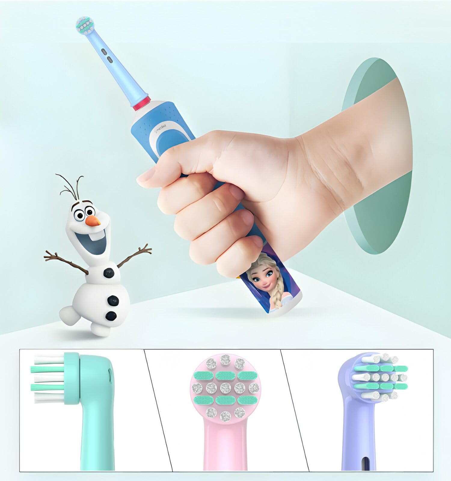 Sulkiwe Testine Compatibili con Braun Oral b Bambini Spazzolino Elettrico, Testine di Ricambio per Pro Kids, Junior Bambini Serie, 3-12 anni, Setole Morbide per Gengive Sensibili, 16 Pezzi