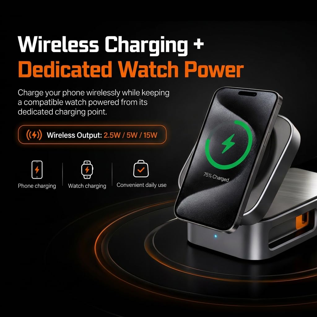 Estación de carga 5 en 1 para iPhone Apple Watch AirPods