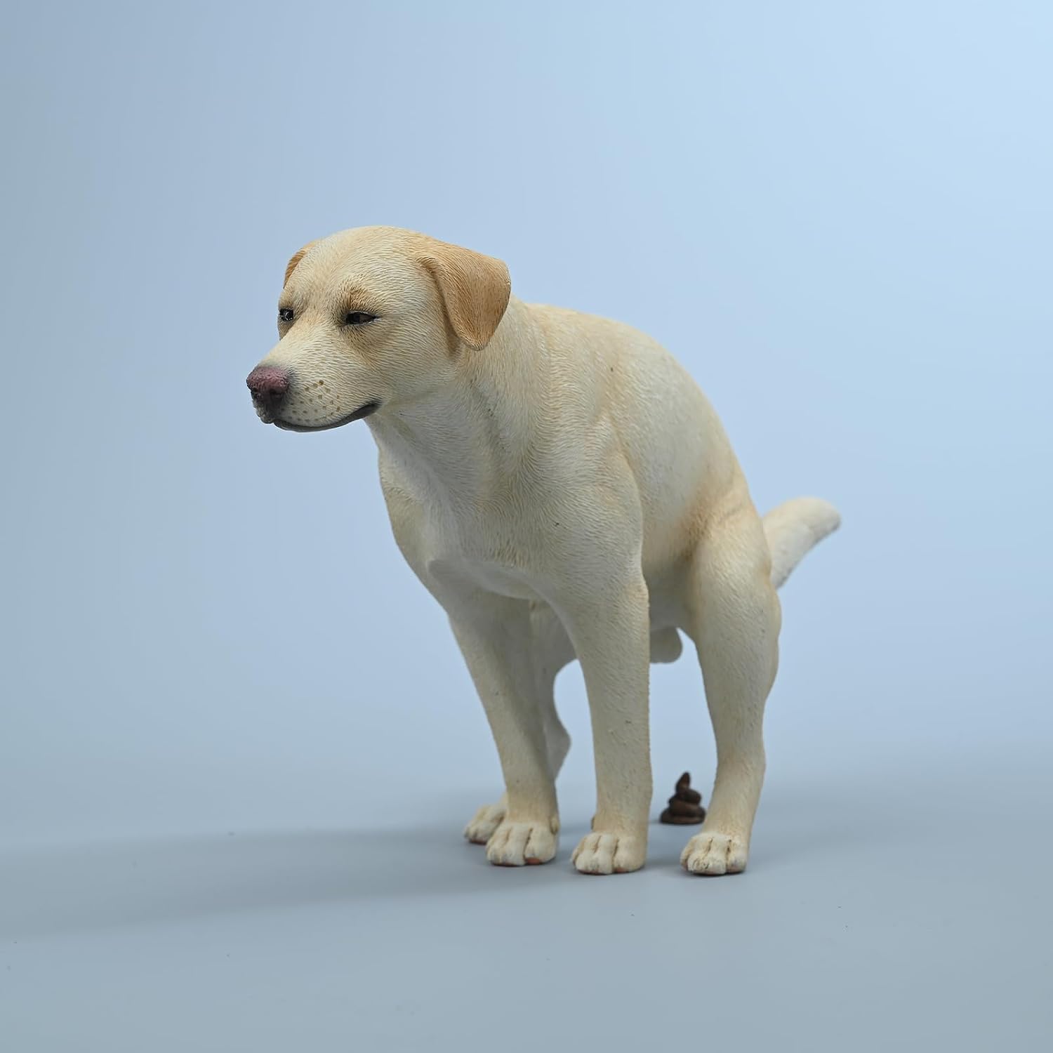 MMOS X JXK Labrador Statue Pooping Labrador Figurine for Desktop Decor Durable Polyresin with Intricate Details Gifts for Mom Birthday