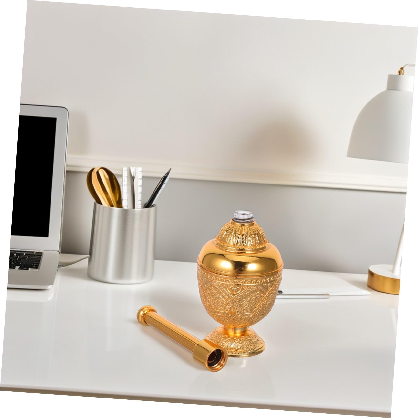 VALICLUD Bottiglia Acqua Santa Decorativa con Tappo Contenitore Sacro Compatto con Eleganti Motivi Europei Vaso per Acqua Santa Cattolica per Casa Ufficio e Cerimonie