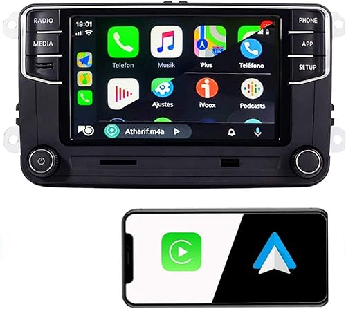 SCUMAXCON - Radio estéreo compatible para automóvil de 65 pulgadas con Bluetooth SVC USB pantalla táctil para Carplay Android Auto MIB2 RCD360 Pro