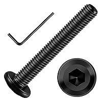 Vista 38 de Mywish M5 x 8mm 20 piezas de tornillos de cabeza plana con rosca hexagonal, pernos de acero inoxidable 304 para muebles con rosca completa, óxido