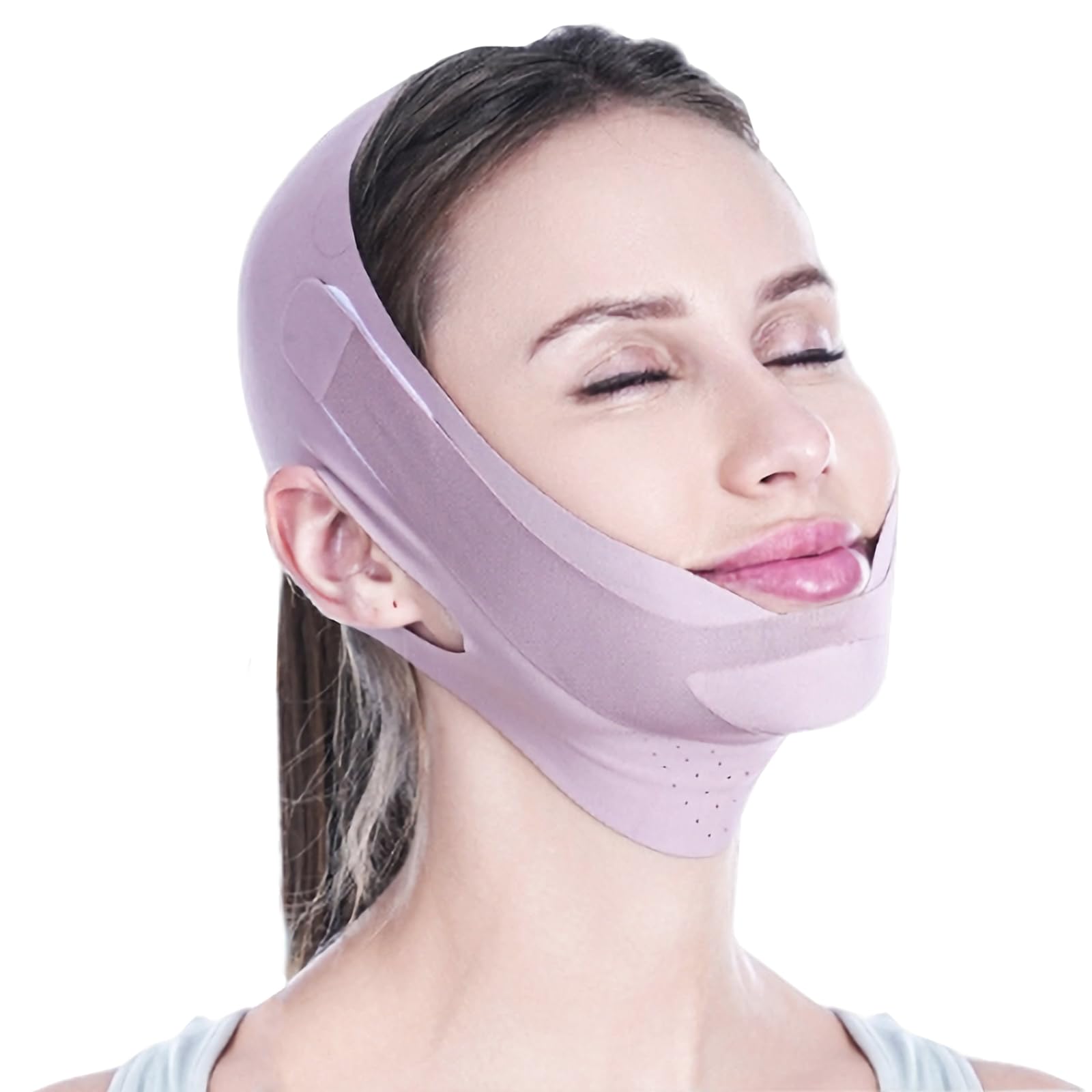 V-Line Lifting Mask,Chin Strap for Sleeping,Face Lift Tape with Adjustable Straps,Breathable,Comfortable Chin Strap for Women