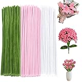 300 Pcs Thick Pipe Cleaners Craft Supplies 3 Assortment Pastel Macaron Color Chenille Stems for Art and Craft Projects Creative DIY Decorations (Lily color-300pcs)