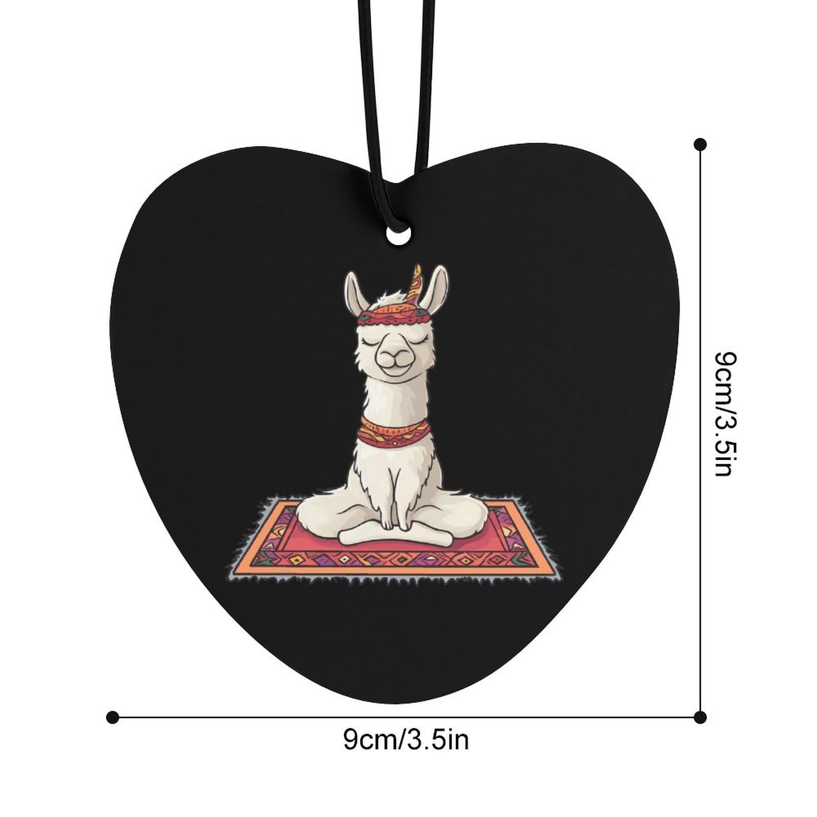 Llama Yoga Car Air Freshener Hanging Aromatherapy Tablets for Car Accessories Love form