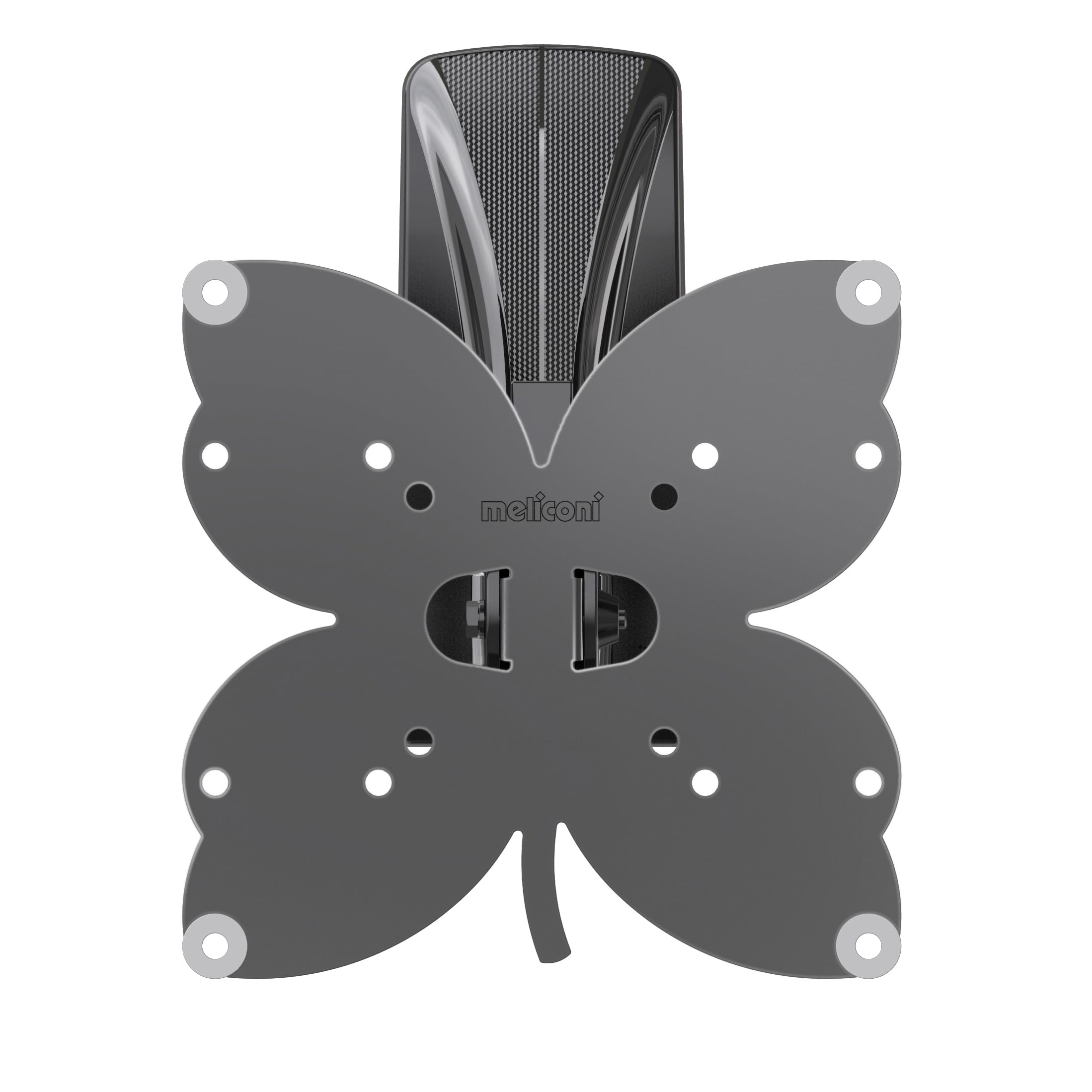 Meliconi Slimstyle Plus 200 Sr, Supporto Con Braccio Ultra Sottile Da Parete Per Tv A Schermo Piatto Da 26’’ A 40’’, Orientabile Orizzontalmente E Verticalmente Vesa 100X100, 200X200, Nero