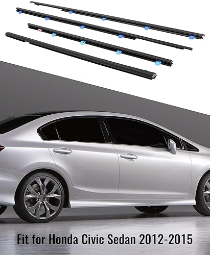 Miniatura 5 de 72450-TR0-A01 Burlete para ventana de moldura para Honda Civic Sedan 2012-2015, 72410-TR0-A01 72950-TR0-A01 72910-TR0-A01 72910-TR0-A01