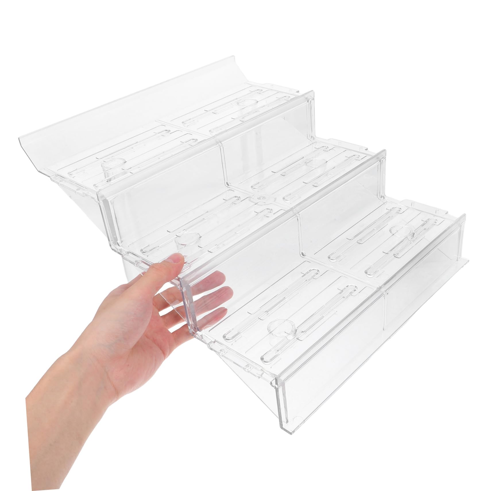 Veemoon Expositor De Refrigerado Escalera Transparente Fácil Configuración para Mostradores De Supermercados
