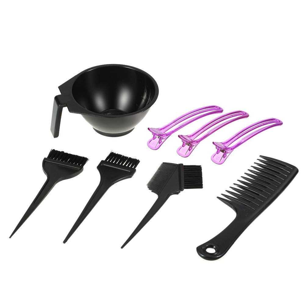 8Pcs/set Hair Dyeing Tools Kit DIY Hair Color Mixing Bowls