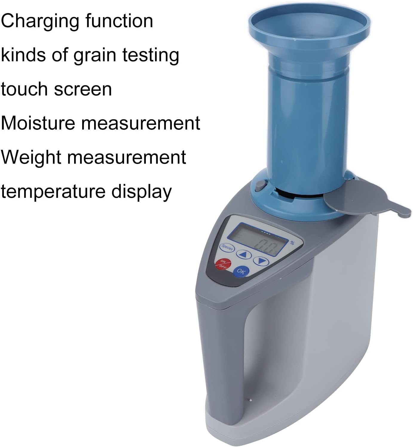 Smart Grain Tester High Accuracy Humidity Meter for 24 Grains, Farmers Essential, Plastic Material