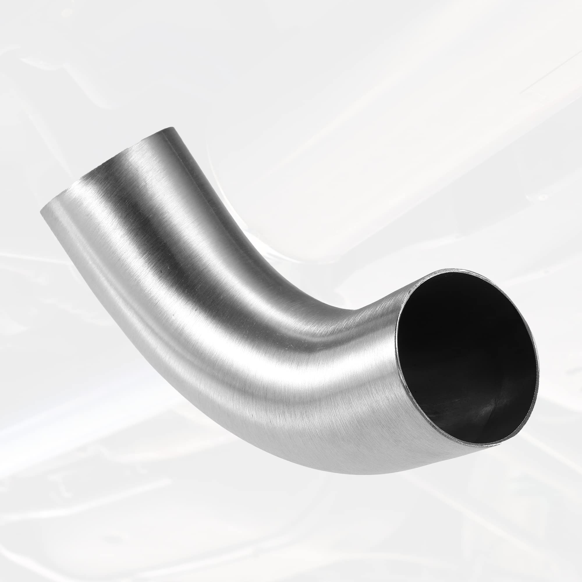 QUARKZMAN Gomito Scarico 90° In Acciaio Inox 45mm – Tubo Universale Per Auto, Spessore 1,5mm - 2