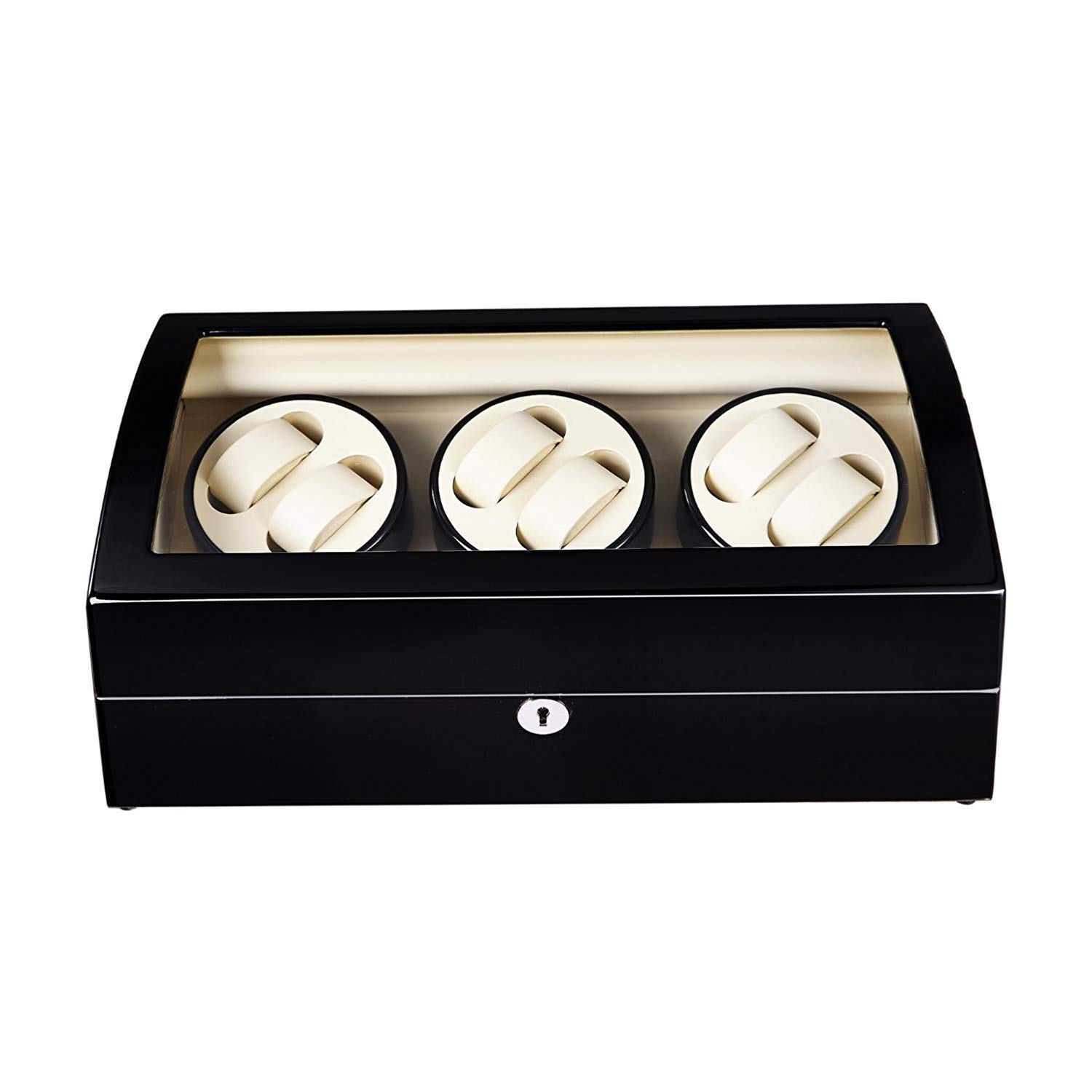 SBCGFY Watch Winder Automatic 6 Watches Watches - Battery Silent Watch Case Watch Box Watch Cases Watches Boxes Winders Storage Case Black,
