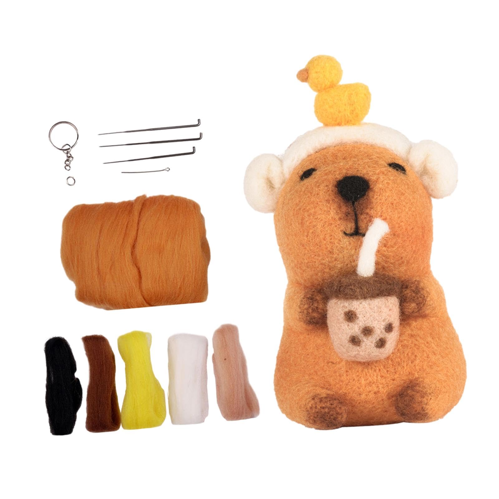 Capybara Plush Toy Felting Supplies for Beginners Teens Valentines Day Gifts B-image-16