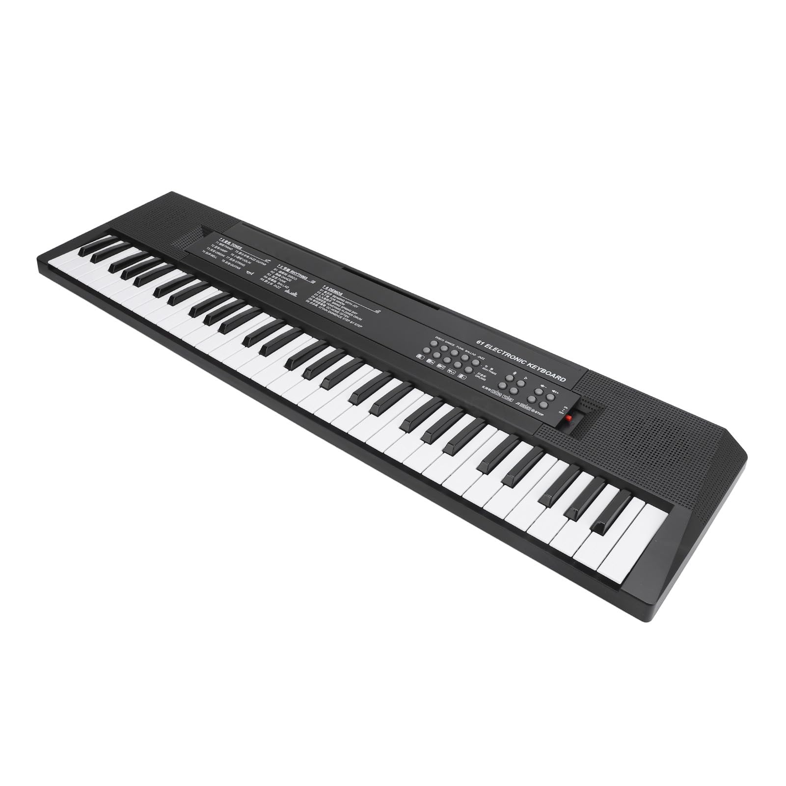 CHICIRIS 61-klawiszowa Klawiatura Elektroniczna, Przenośna Klawiatura Fortepianowa z 8 Brzmieniami Instrumentów 6 Utworów Demonstracyjnych 5 Rytmów, Edukacyjna Zabawka Muzyczna dla Dzieci