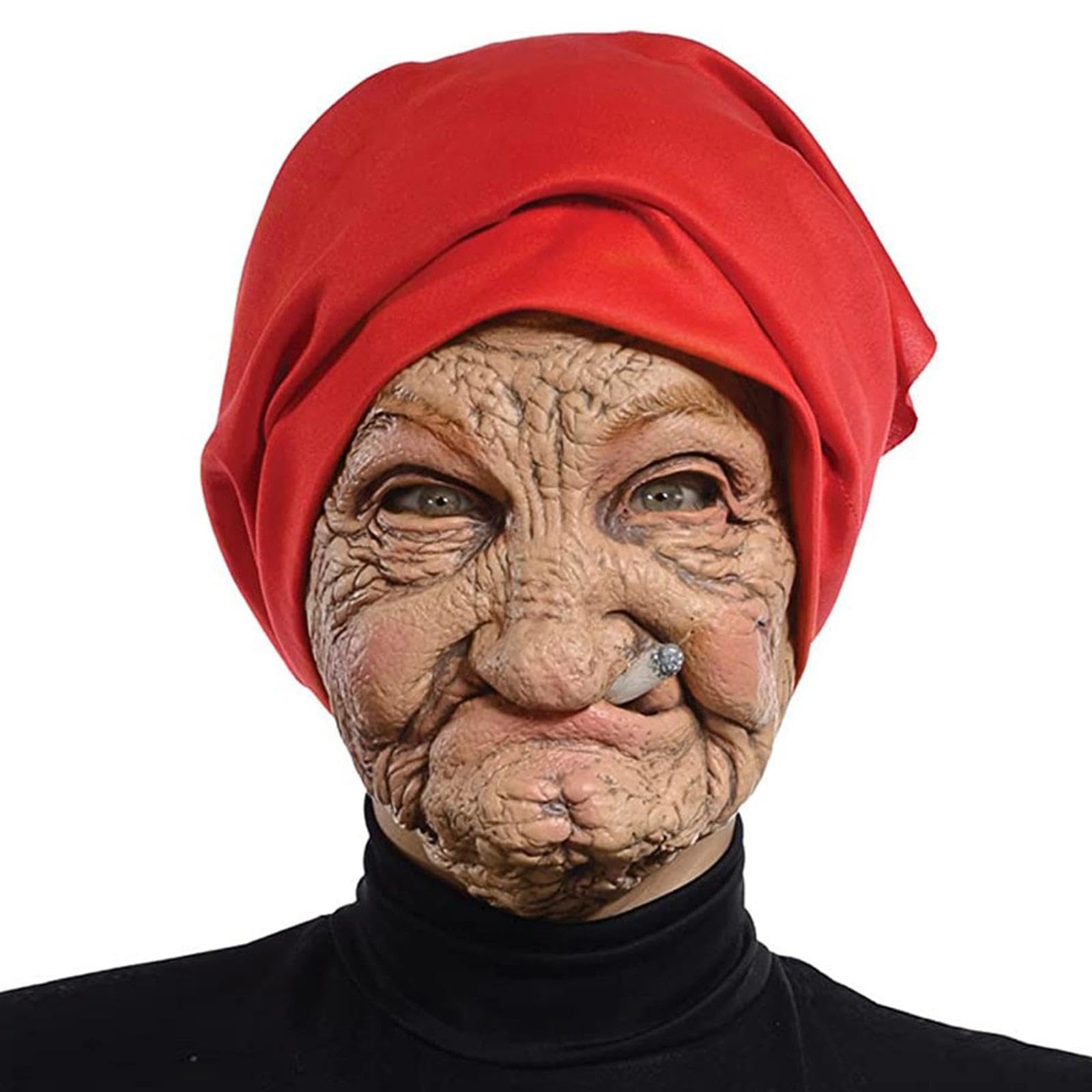 CHAOTEMAI Smoke Old Man Mask, Bizarre and Realistic Halloween Masks Adults