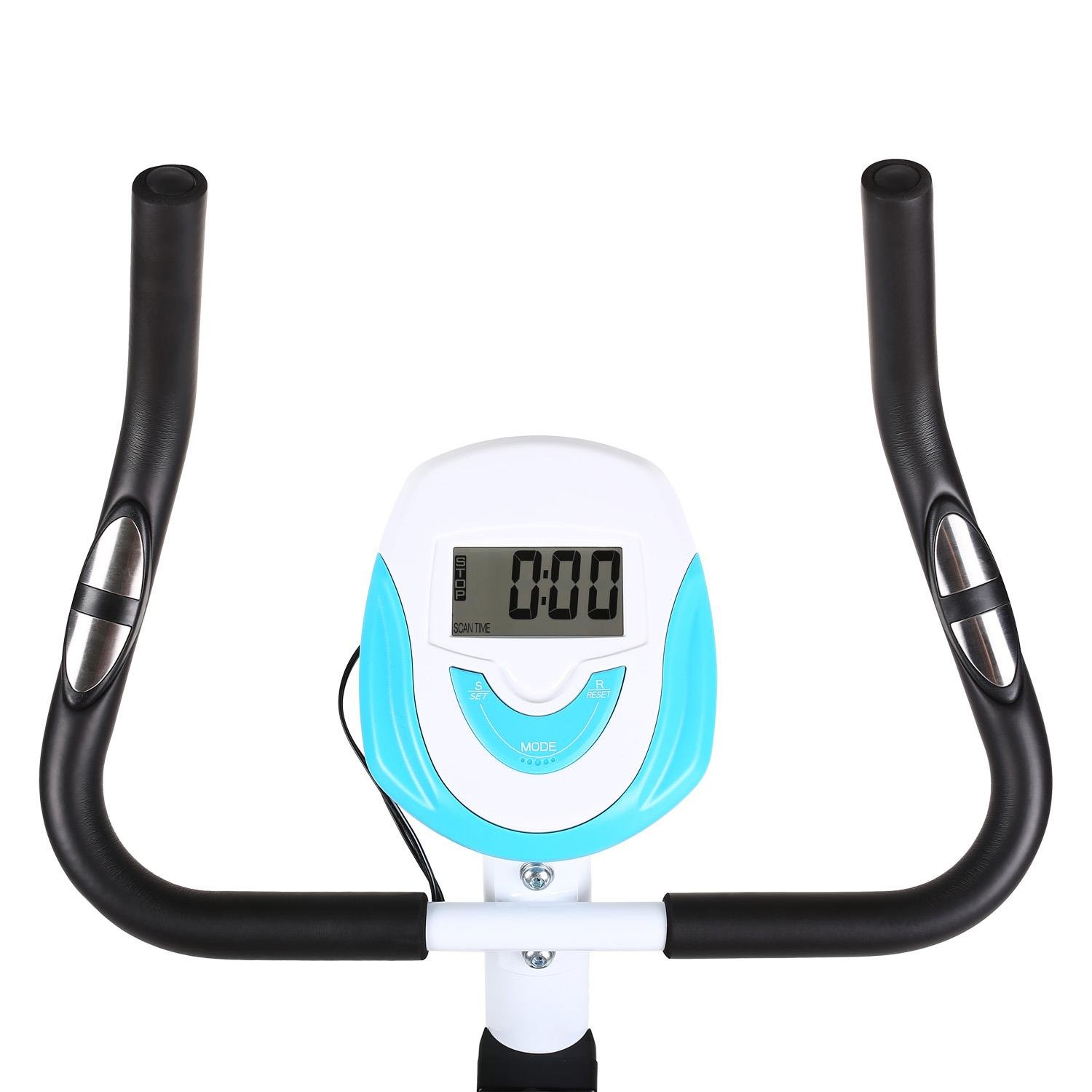 KLAR FIT MOBI-FX-250 - Ergomètre, Home-Trainer, Vélo Fitness, Vélo Cardio, Ordinateur d'entraînement, Pulsomètre intégré, 8 Niveaux de résistance réglables, Forme Ergonomique