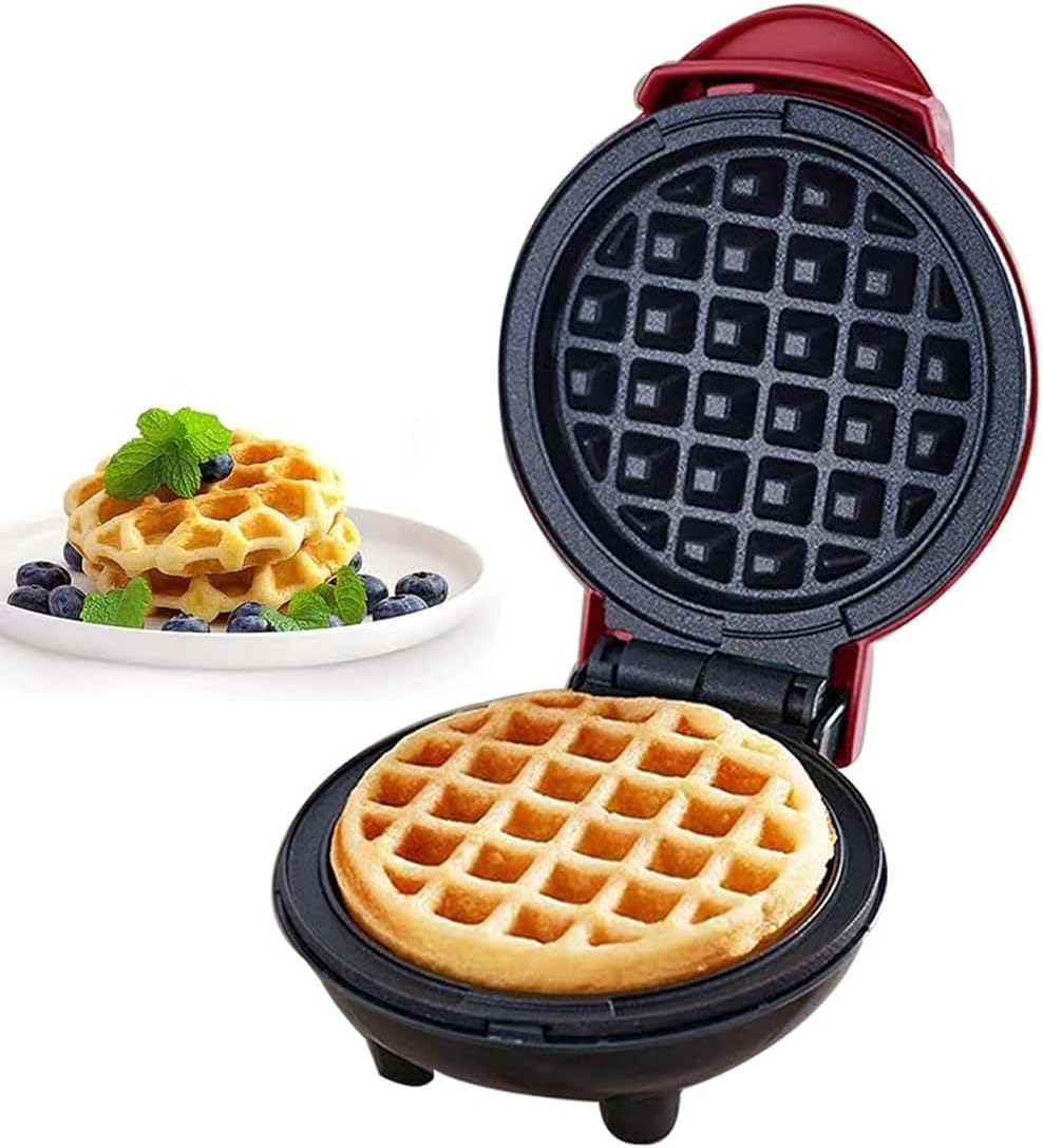 SOKANY SK-517 350W Mini Waffle Maker, Waffle Iron with Compact Design, Non-Stick Coating, Easy to Clean, Perfect for Breakfast, Dessert, or Other Snacks. (SK-517 für 1 Waffeln, 350W)