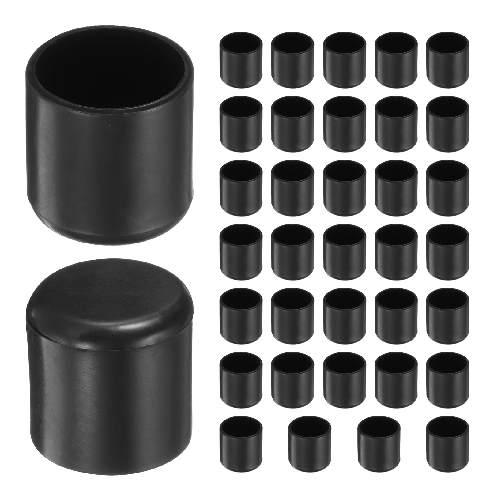 Tapas para patas de silla de 19 mm contra rayones en suelos de madera, pack de 36 unidades