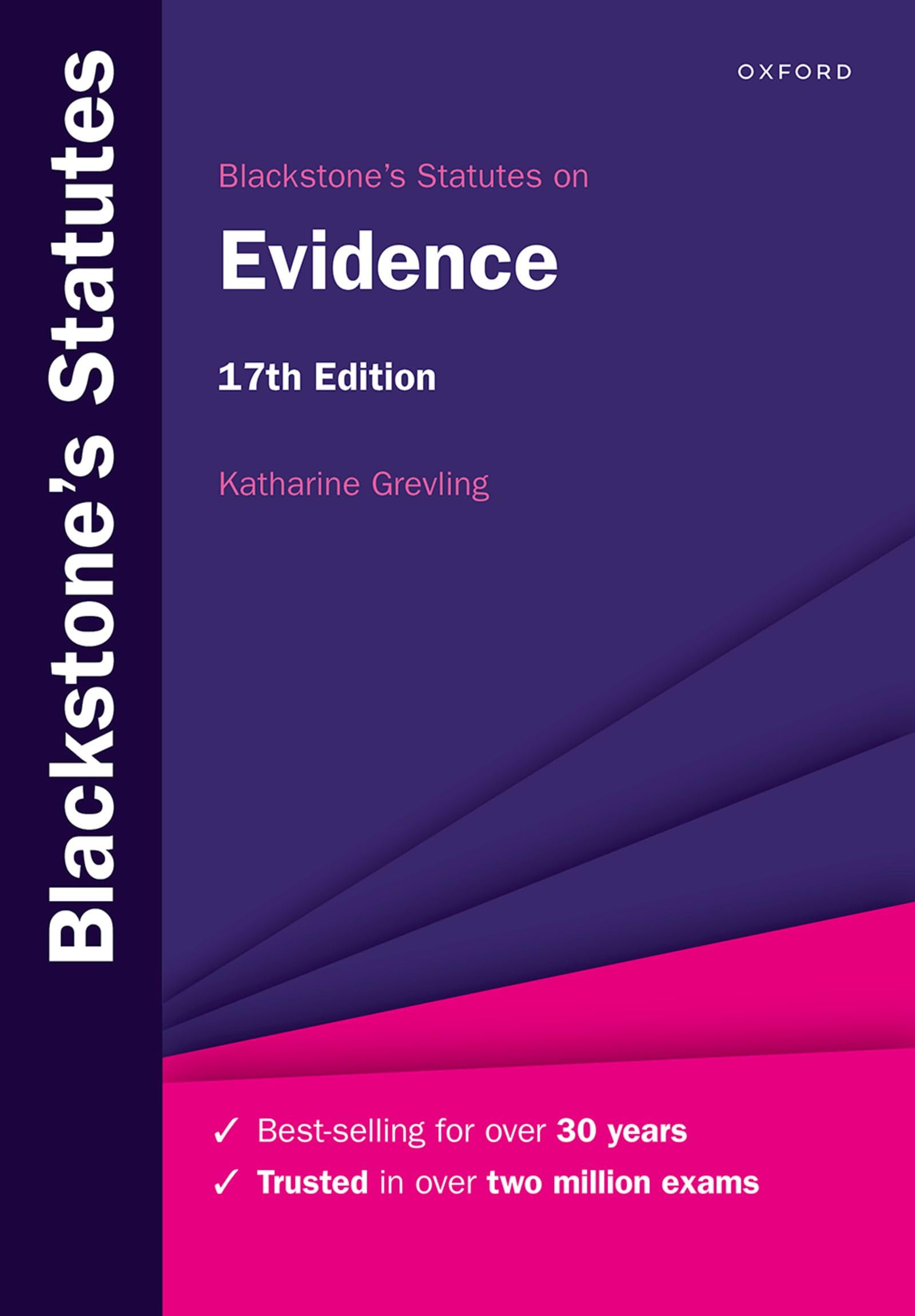 Blackstone's Statutes on Evidence (Blackstone's Statute Series)