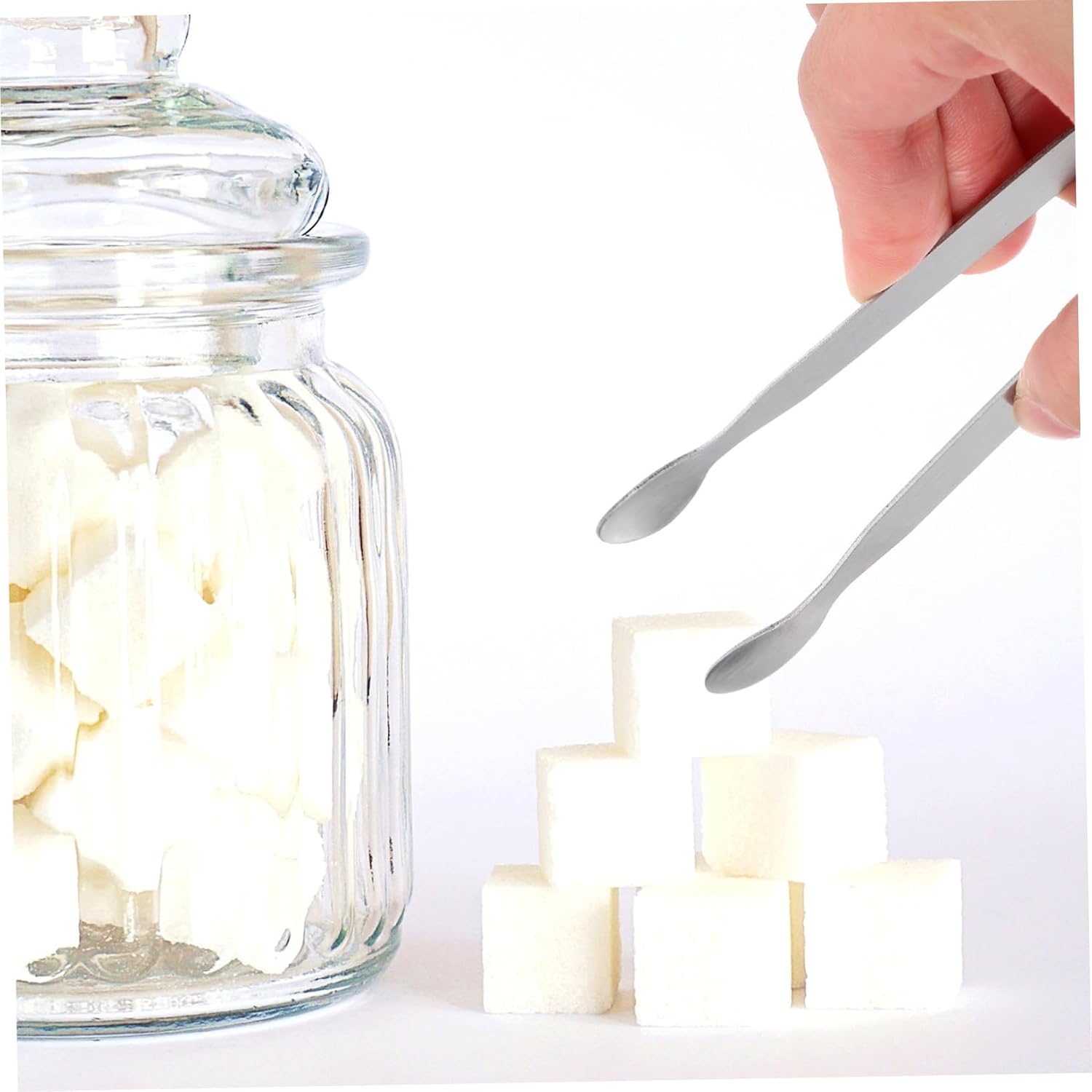 6pcs Mini Tongs Stainless Steel Sugar Cube Ice Serving Tongs Party Supplies for Tea Party