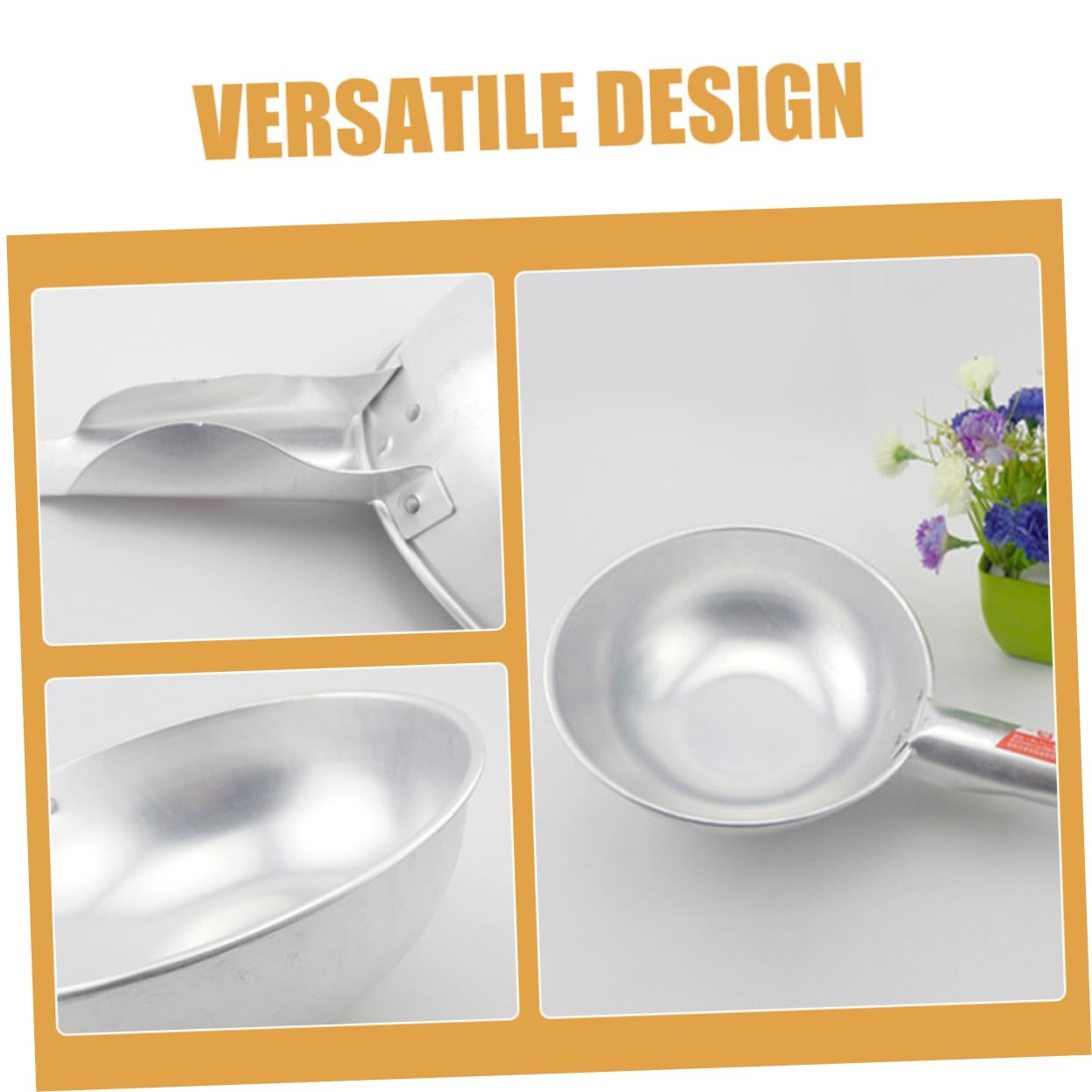 ibasenice 2 Piezas Pala de riego cucharón Agua Dispositivos de riego de Plantas regadera riego Puede al Aire Libre Flores de riego de Flores utensilio de jardín Camarilla Aluminio Plata