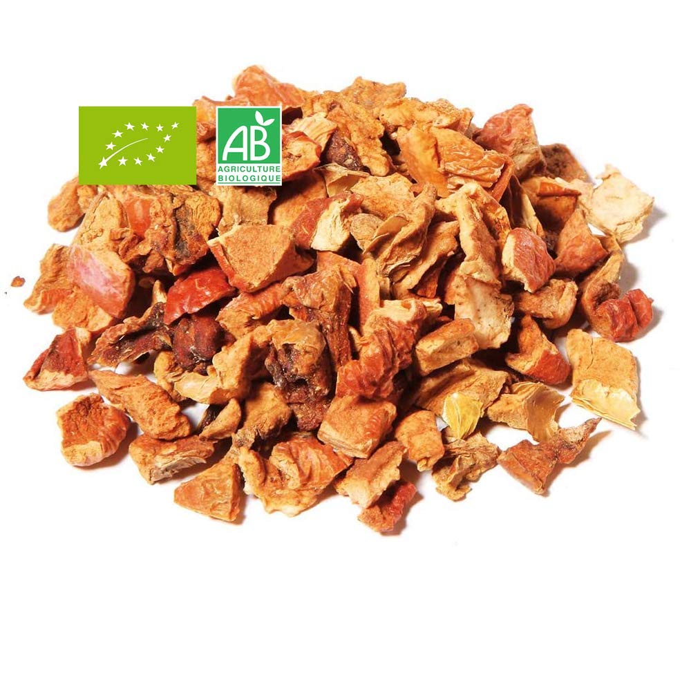 Morceaux de pomme séchés Bio - Herbes en vrac - 1kg (400tasses) - 100% Agriculture Biologique - Thés Direct