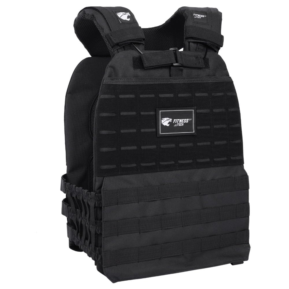 Chaleco Lastrado de 8?kg con Placas Incluidas – Entrenamiento de Fuerza y Cardio – Transpirable y Ajustable – Chaleco de Peso Fitness Tech (Color: Negro/Tierra/Verde) (Negro)