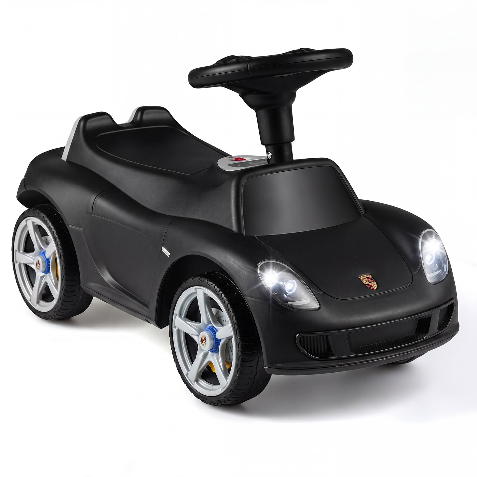Maxmass Kids Ride on Car, Licensed Porsche Toddler Toy Car (Black)