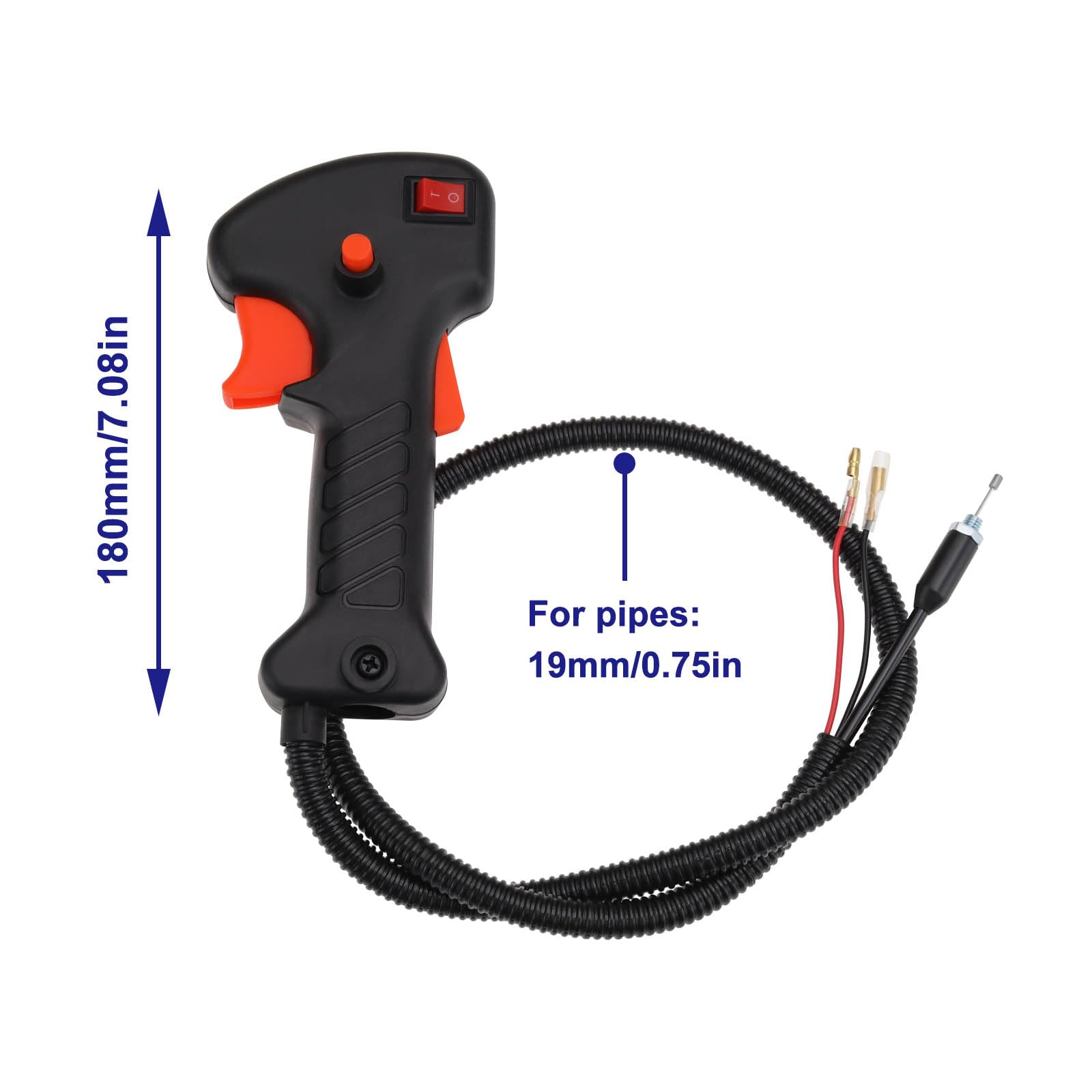 YINETTECH 2Pcs Strimmer Handle Switch Cable Brushcutter Throttle Trigger Cable for Strimmers Trimmer Brushcutter Gardening Tools Accessories - Image 4