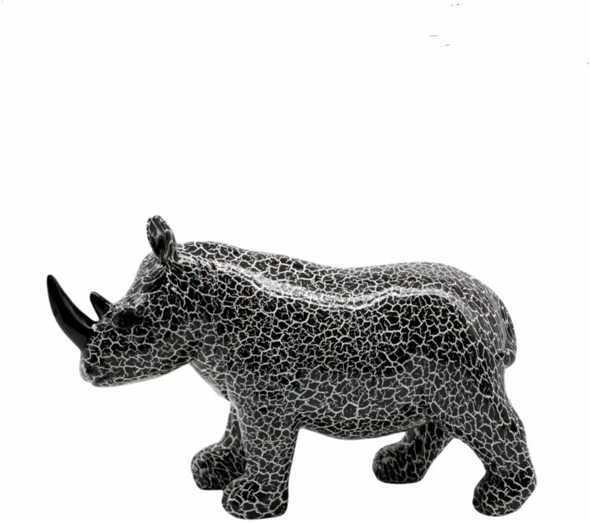 Nordic Creative Colorful Rhino Figurine, Tropical and Graffiti Art Design, 4 Colors to Choose from (Colorful)