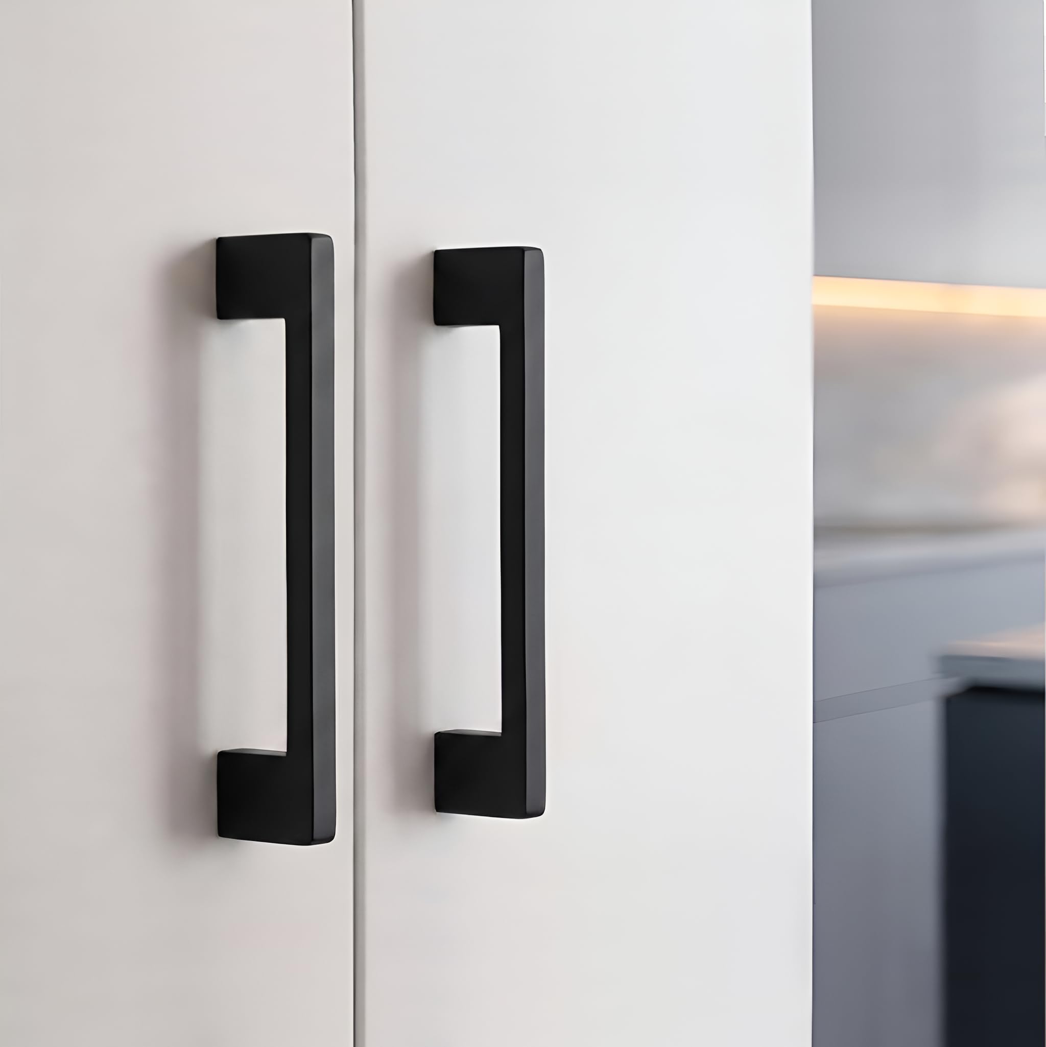 Amar Enterprise Stainless Steel 4 Inches Kitchen Cabinet & Drawer Handles, Dark Matt Black Handles, Furniture & Door Pull Handles, Pack of 10 Pieces 3