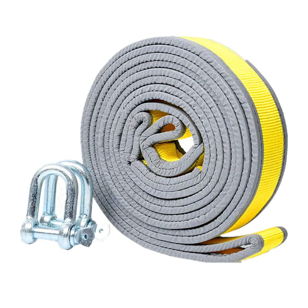 Fune da Traino, Rimorchio per Auto con Fune per Rimorchio per Auto, Fascio Di Rimorchi Fuoristrada Addensato a Doppio Strato con Fune Di Trazione per Tenditore, 15T/5M