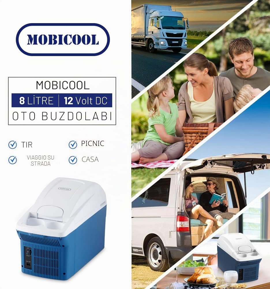 Mobicool MT08 - Frigorifero Portatile Termoelettrico / Box Riscaldante, 8 L, 12 V per Auto, Camion