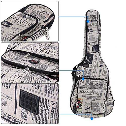 Housse de transport pour guitare 600D en tissu Oxford résistant à l’eau Style journal Double couture Sangles rembourrées… - Les Beatles, Paul McCartney, John Lennon, RIngo Starr, George Harrison Housse de transport pour guitare 600D en tissu Oxford résistant à l'eau Style journal Double couture Sangles rembourrées… – Image 8