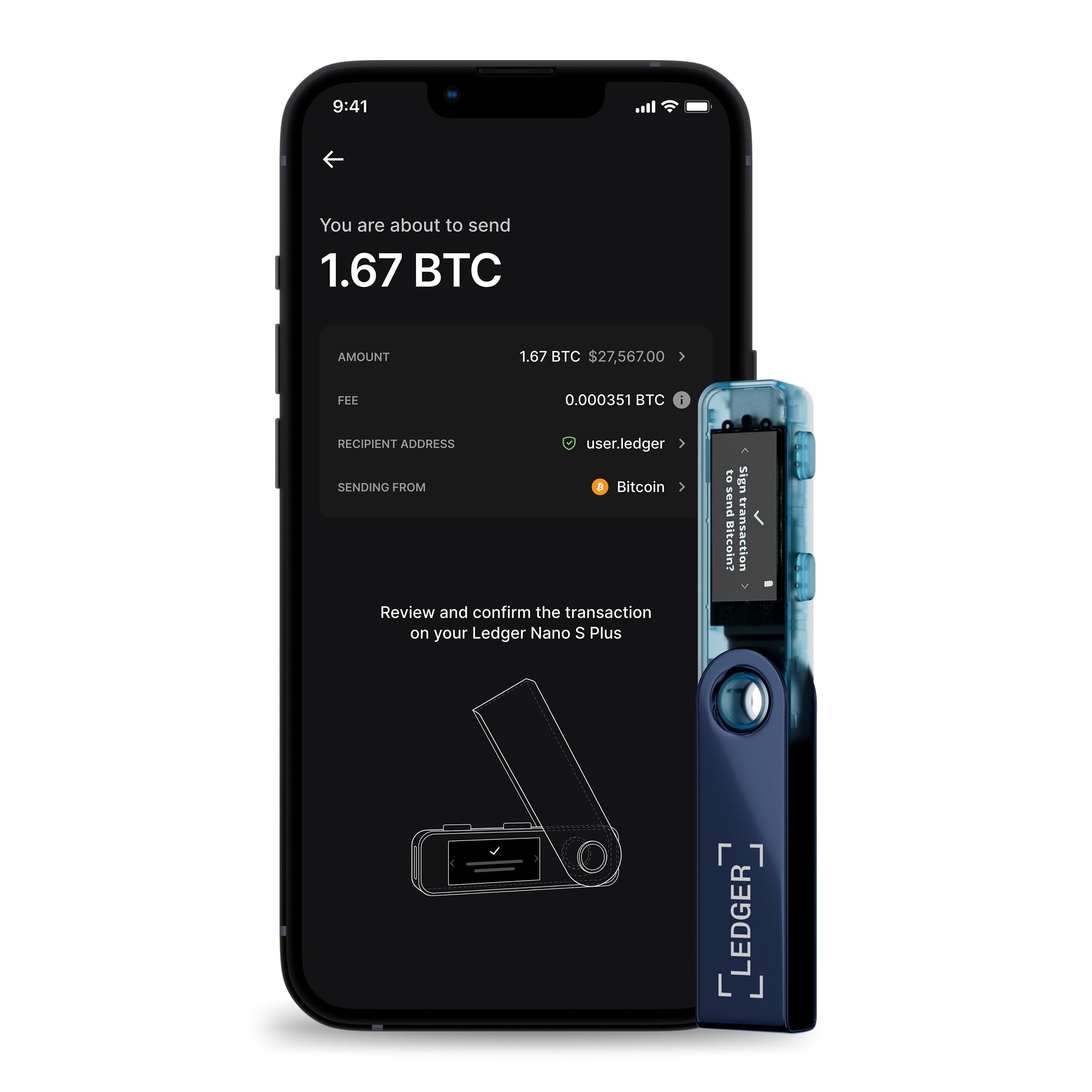 Ledger Nano S Plus (Bleu Neptune) - Le Wallet Physique pour sécuriser et  gérer Vos cryptos, NFT et Tokens (Compatible Ordinateur et Android) :  Amazon.fr: Informatique