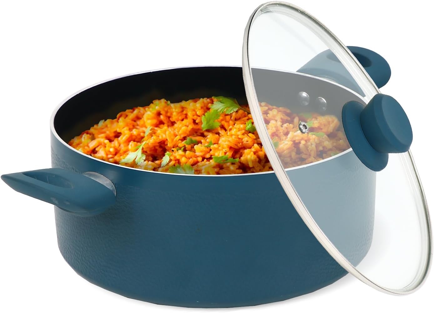 5 QT Dutch Oven with Lid, Nonstick Cookware, Soft Touch Handles, Induction Base, Ideal for Stews, Soups, and Roasts