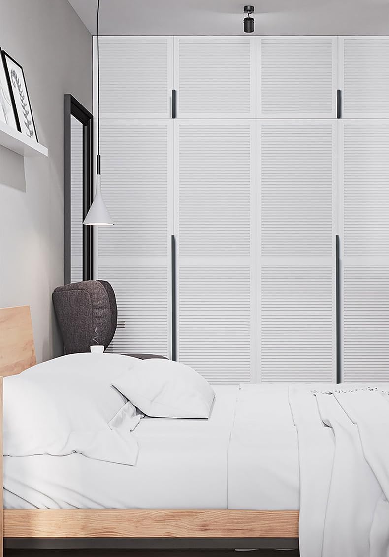 4 maniglie per mobili, modello L, in alluminio, 800 mm, colore nero, per armadio, porta, cassetti