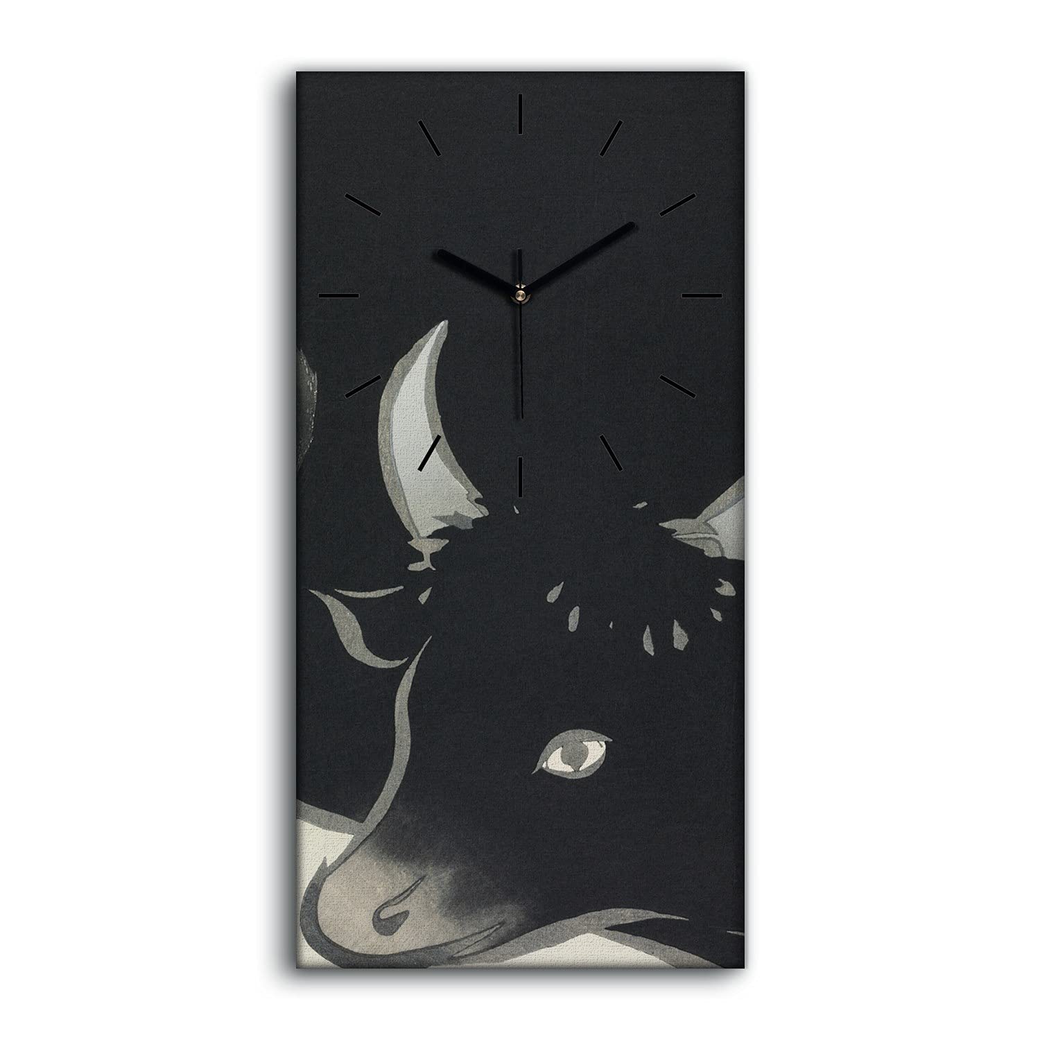 Art Mural Salon et Chambre Horloge Toile Silencieuse 30x60 Modern