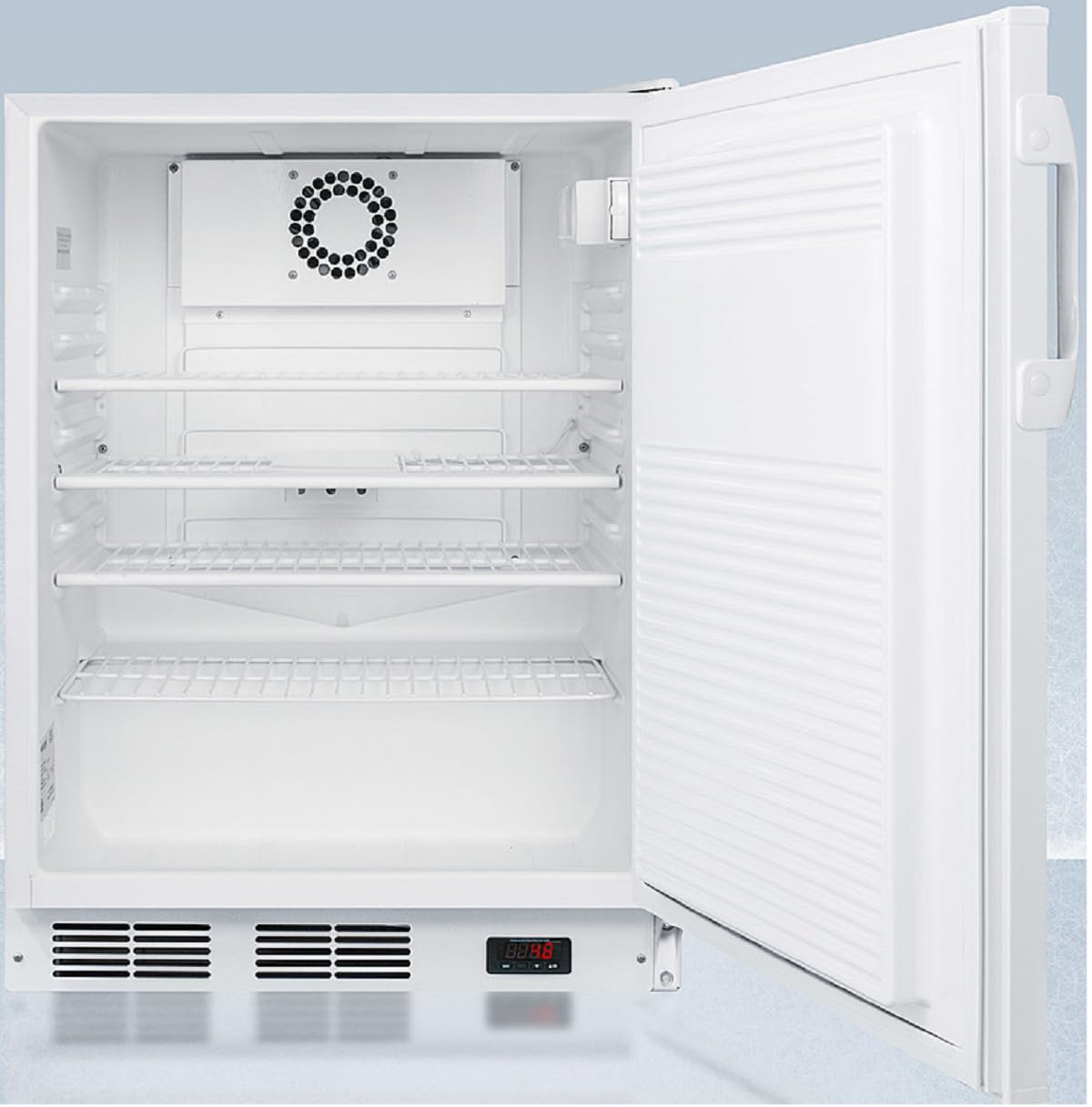 Accucold FF7LWPLUS2ADA 24-Inch Wide All-Refrigerator - White; ADA Compliant; NIST Calibrated Temperature Display; Commercially Approved; RHD (Right-Hand Door Swing); CARB Compliant on Fridge.com
